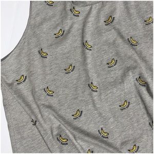 Happy Banana Tie Front Top NWT